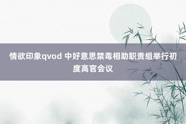 情欲印象qvod 中好意思禁毒相助职责组举行初度高官会议