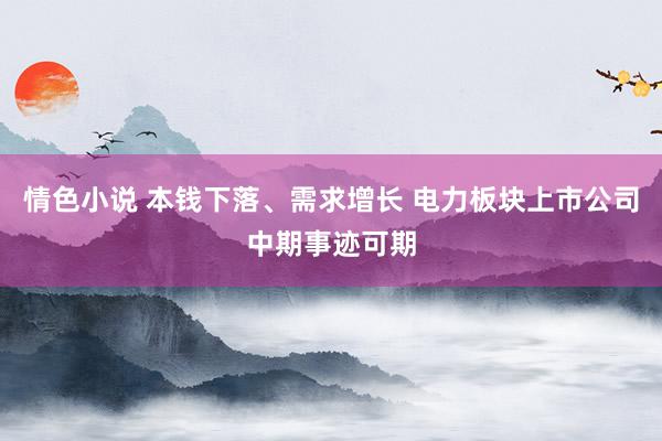 情色小说 本钱下落、需求增长 电力板块上市公司中期事迹可期