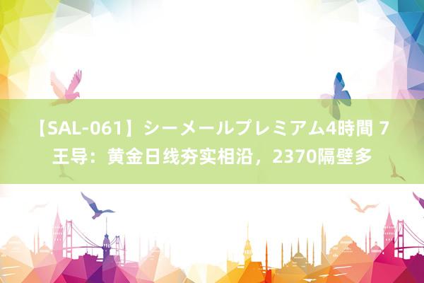 【SAL-061】シーメールプレミアム4時間 7 王导：黄金日线夯实相沿，2370隔壁多