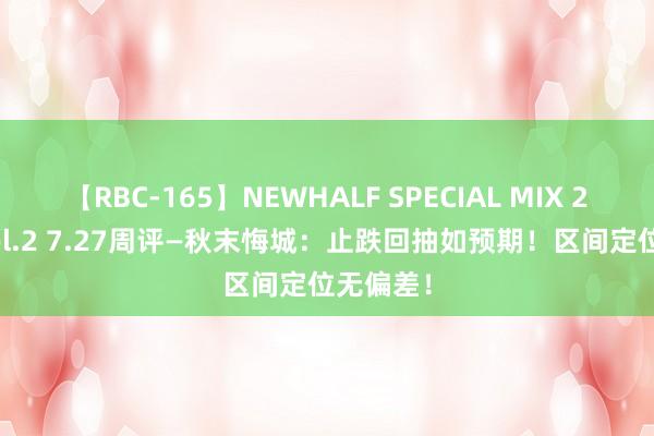 【RBC-165】NEWHALF SPECIAL MIX 240分 Vol.2 7.27周评—秋末悔城：止跌回抽如预期！区间定位无偏差！