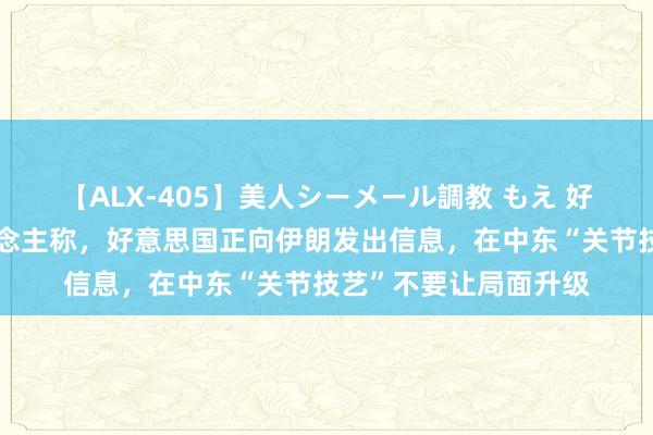 【ALX-405】美人シーメール調教 もえ 好意思国务院发言东说念主称，好意思国正向伊朗发出信息，在中东“关节技艺”不要让局面升级