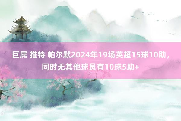 巨屌 推特 帕尔默2024年19场英超15球10助，同时无其他球员有10球5助+