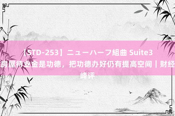 【STD-253】ニューハーフ組曲 Suite3 建立房屋待业金是功德，把功德办好仍有提高空间｜财经峰评