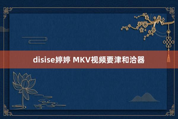 disise婷婷 MKV视频要津和洽器