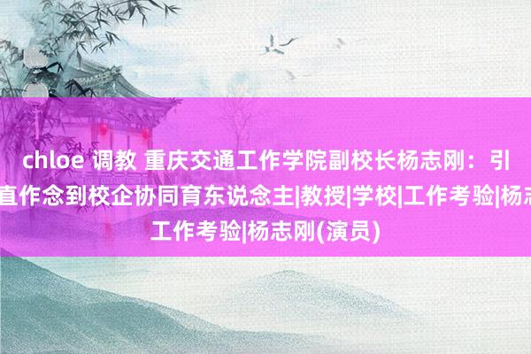 chloe 调教 重庆交通工作学院副校长杨志刚：引企入校 简直作念到校企协同育东说念主|教授|学校|工作考验|杨志刚(演员)