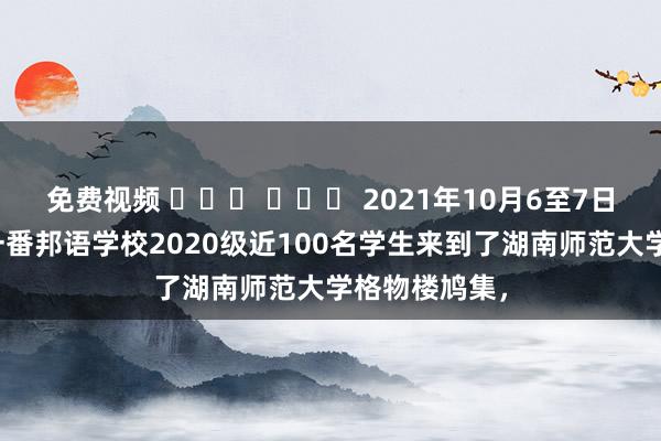 免费视频 바카라 코리아 2021年10月6至7日，青竹湖湘一番邦语学校2020级近100名学生来到了湖南师范大学格物楼鸠集，